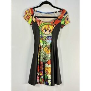 Living Dead Clothing Chibi Zelda Skater Dress XS Kawaii Anime Link RARE RETIRED